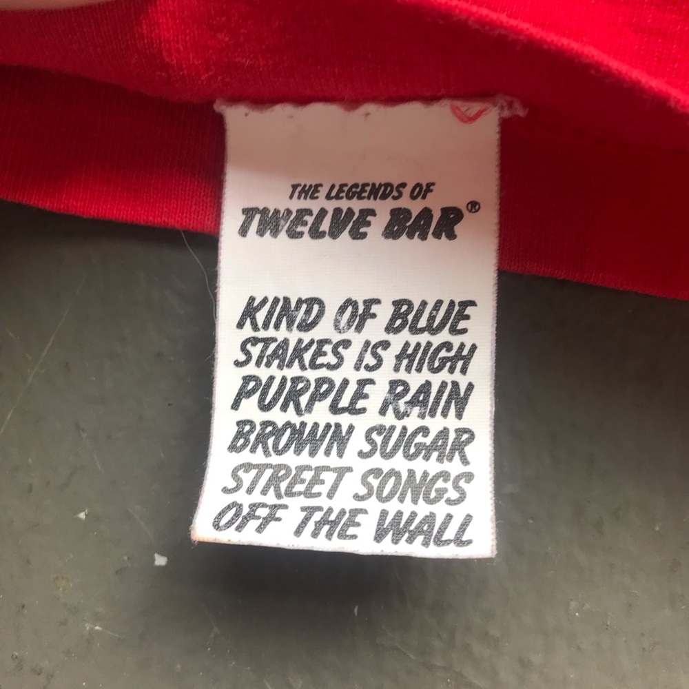 Size Large Red Twelve Bar T Shirt - Picture 4 of 4